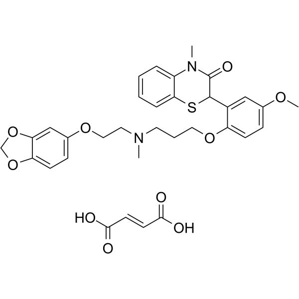 Semotiadil recemate fumarate 123388-25-0